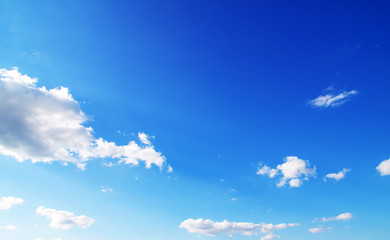 blue sky with clouds closeup