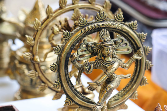 Brass Metal Statue Of Lord God Idol Shiva In Natraj Dance Posture