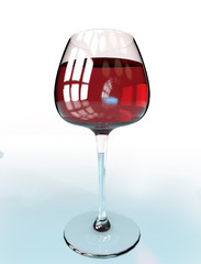 3d illustration vine glasses background texture with window and light reflexion