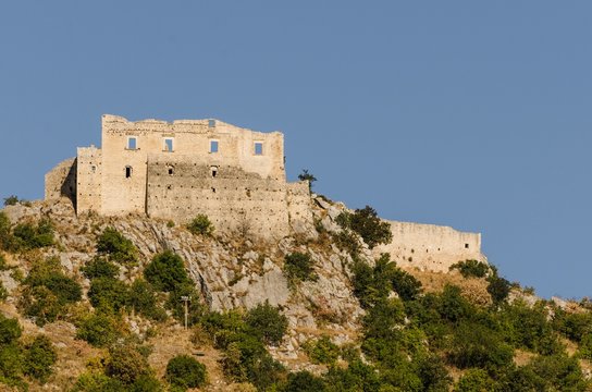 View of the d'Evoli castle in Castropignano