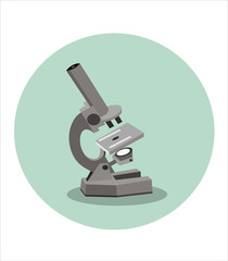 Microscope icon, modern flat icon