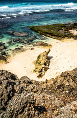 A beautiful view of Uluwatu beach in Bali, Indonesia