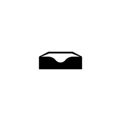 Inbox icon. Message archive symbol. Logo design element