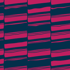 Textured pink blocks on dark blue background seamless.