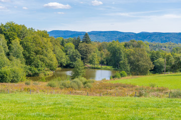 Mélisey, France - 10 11 2019: The Baverey barns. From Noie Vallerand to Grand Rosbeck
