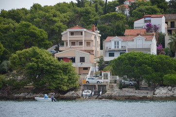Fototapeta na wymiar houses on the coast