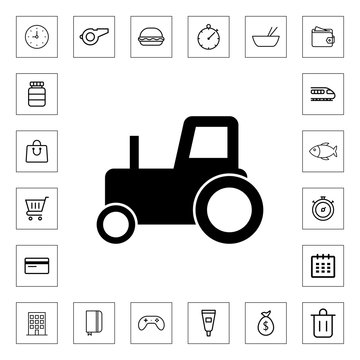 Tractor icon illustration isolated vector sign symbol