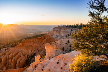 Sunrise and golden hour in Bryce Canyon, Utah