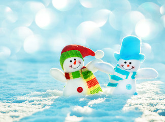 Snowman on snow