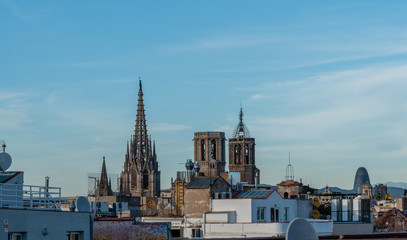 Scenic Barcelona rooftop vista, Catalonia