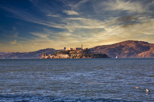 Alcatraz island on San Francisco Bay