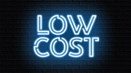 blue neon video animation low cost