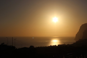 sunset in madeira