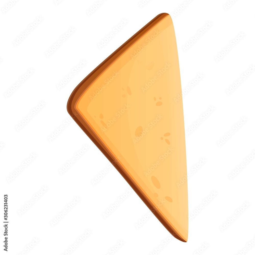 Aufkleber triangle toast icon. cartoon of triangle toast vector icon for web design isolated on white backgrou