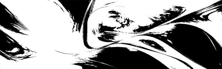 Vector brush srokes texture. Distressed uneven texture. Grunge background. Abstract vector illustration. Overlay to create interesting effect and depth. Black isolated on white background. EPS10.