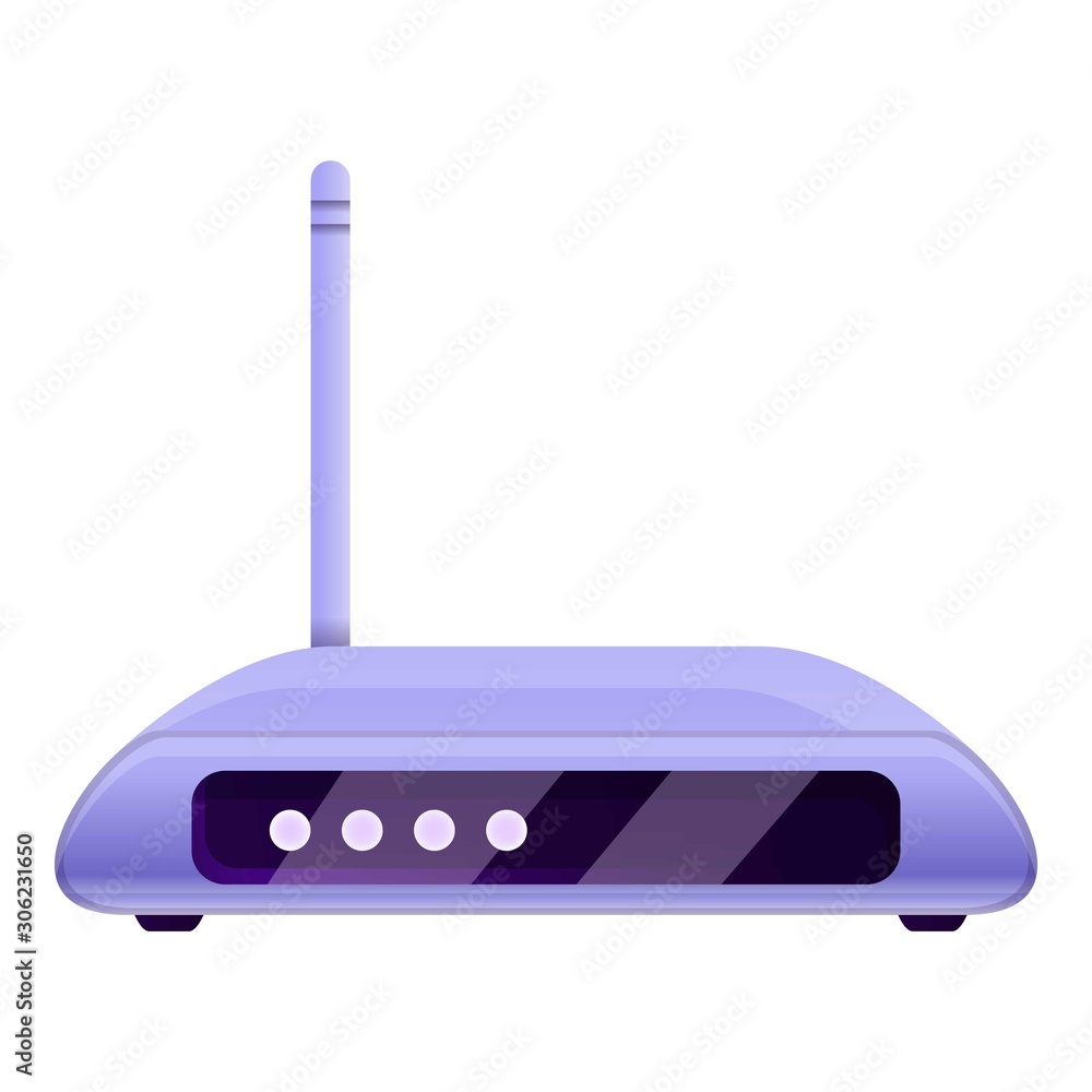 Poster domain router icon. cartoon of domain router vector icon for web design isolated on white background
