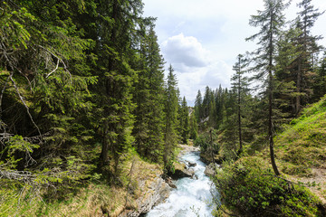 Fototapeta premium Bergbach Flem, Flimser Wasserweg