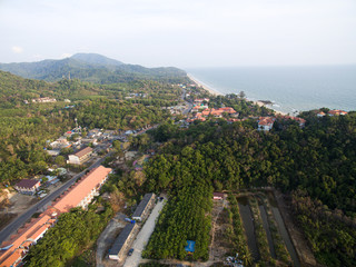 Drohnenaufnahme einer Insel