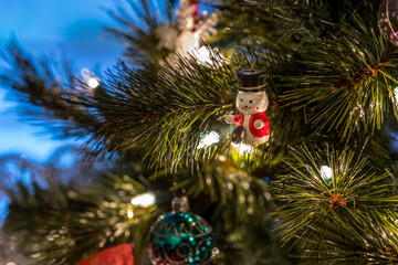 Beautiful Colorful Christmas tree decorations.