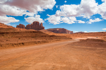 Fototapeta na wymiar Red rocks of Monument Valley. Navajo Tribal Park landscape, Utah/Arizona, USA