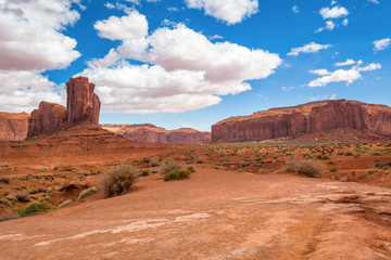 Red rocks of Monument Valley. Navajo Tribal Park landscape, Utah/Arizona, USA