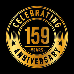 Fototapeta premium 159 years anniversary celebration logo template. One hundred fifty nine years vector and illustration.