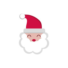 santa claus face decoration happy christmas icon