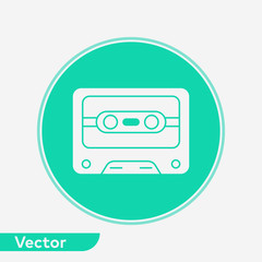 Cassette vector icon sign symbol