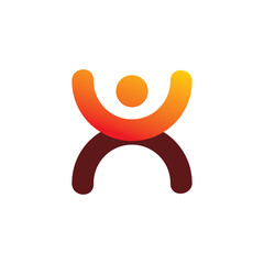 people sport logo color design