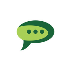 color green chat logo design