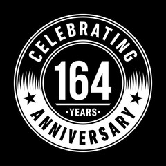 1649 years anniversary celebration logo template. One hundred sixty four years vector and illustration.