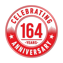 1649 years anniversary celebration logo template. One hundred sixty four years vector and illustration.