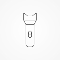 Flashlight vector icon sign symbol