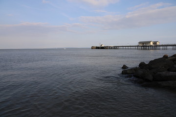 Penarth Pier at high tide