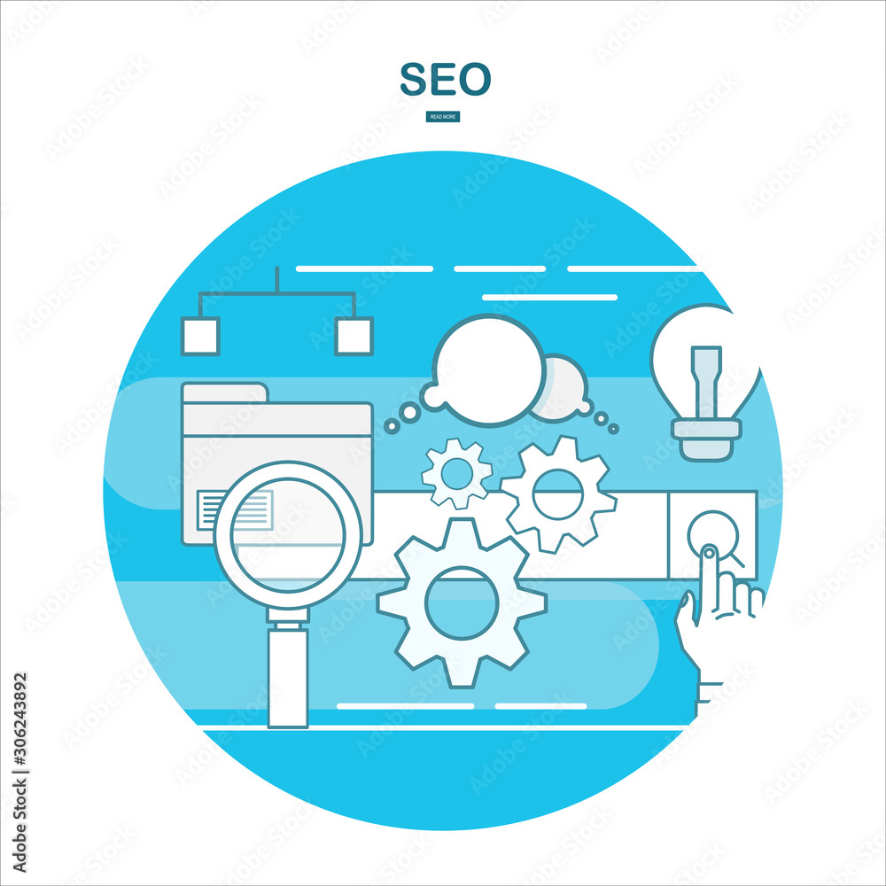 Aufkleber flat design vector illustration icons set of analytics search information and website seo optimizati