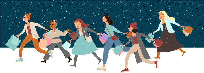 Winter shopping concept