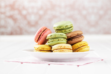 Sweet colorful macarons