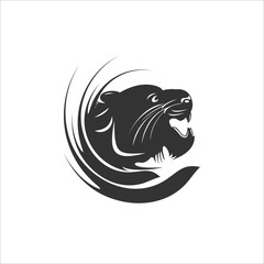 tiger or lion head vector logo