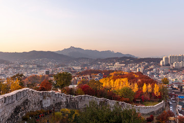 Seoul City Naksan Park Fortress Wall South Korea