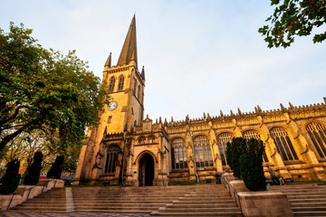 Medieval cathedral in Wakefield, West Yorkshire, Great Britain.