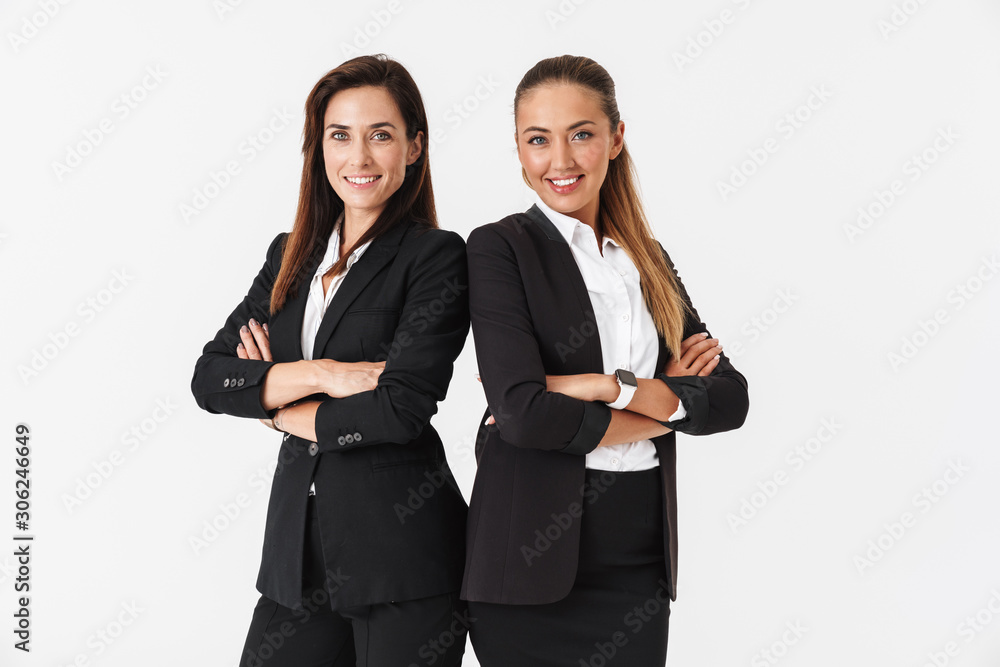 Wall mural photo of businesswomen smiling and posing with arms crossed - Wall murals
