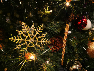 Christmas tree decoration background image