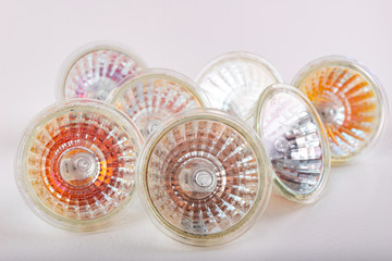 Old halogen bulb. Household electrical accessories.