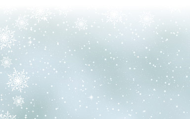 Christmas and New Year heavy snowfall vector background