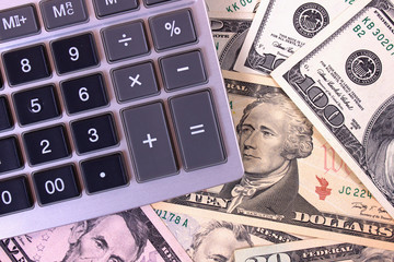 American dollars close up. Background from dollars