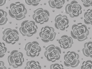 seamless watercolor pattern of roses.