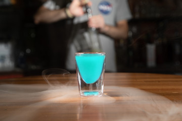 alcohol in a stack bar counter
