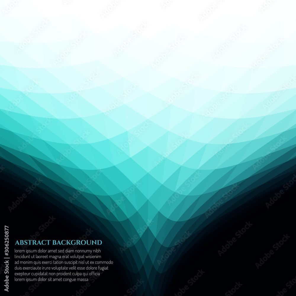 Poster abstract geometric background with a texture of triangles. bright colours. green clear glass.