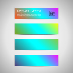 Set of color banners, stickers, labels. Vector