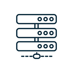 database center server internet of things line icon